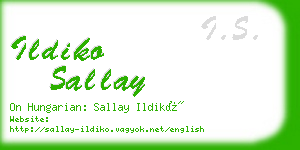 ildiko sallay business card
